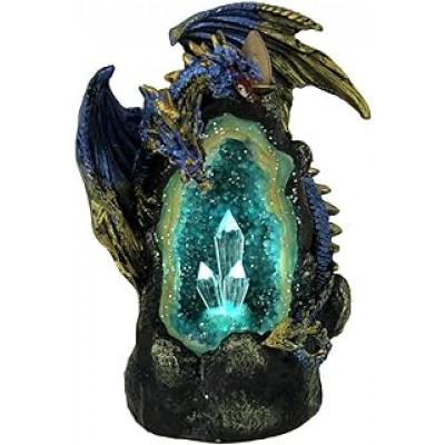 Brûleur d'encens à reflux LED Dragon à ailes bleu